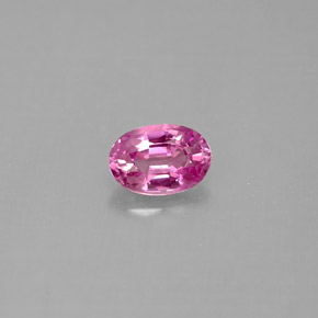 Saphir rose naturelle coupe ovale, 0,59 ct, VS