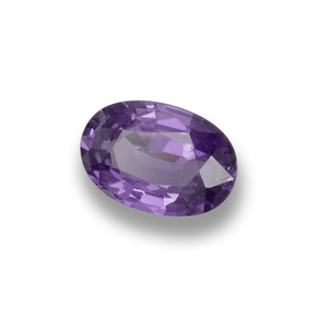 Saphir violet naturelle coupe ovale, 0,53 ct, VS