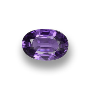 Saphir violet naturelle coupe ovale, 0,52 ct, VS