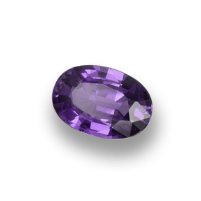 Saphir violet naturelle coupe ovale, 0,52 ct, VS