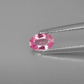 Saphir rose naturelle coupe ovale, 0,53 ct, VS
