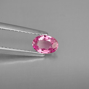 Saphir rose naturelle coupe ovale, 0,52 ct, VS