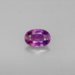 Saphir violet naturelle coupe ovale, 0,60 ct, VS-SI