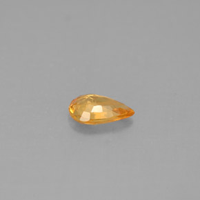 Saphir jaune naturelle en forme de poire, 0,37 ct, VS
