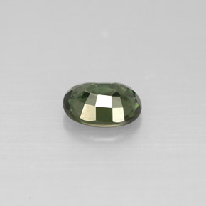 Saphir vert naturelle coupe ovale, 0,80 ct, VS