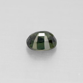 Saphir vert naturelle coupe ovale, 0,88 ct, VS