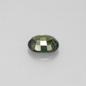 Saphir vert naturelle coupe ovale, 0,78 ct, VS
