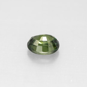Saphir vert naturelle coupe ovale, 0,92 ct, VS-SI