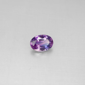 Saphir violet naturelle coupe ovale, 0,52 ct, VVS