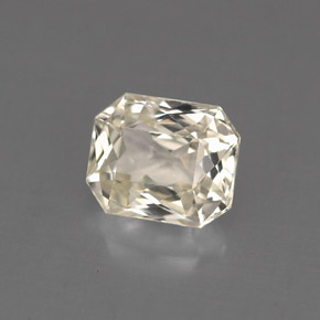 Saphir jaune naturelle taille émeraude, 1,60 ct, VVS-VS