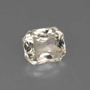 Saphir jaune naturelle taille émeraude, 1,60 ct, VVS-VS