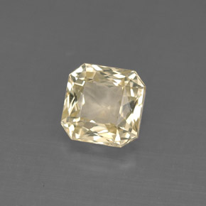 Saphir jaune naturelle taille émeraude, 1,33 ct, VVS-VS