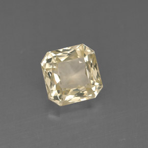 Saphir jaune naturelle taille émeraude, 1,33 ct, VVS-VS