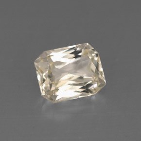 Saphir jaune naturelle taille émeraude, 1,34 ct, VVS-VS