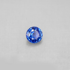Saphir bleue naturelle coupe roude, 0,54 ct, VS
