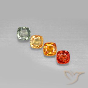Achetez naturel 2,45ct multicolore saphir gems, coupe coussin, en provenance tanzanie chez gemselect. en stock, livraison internationale!