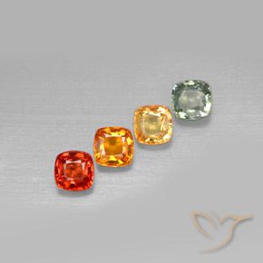 Achetez naturel 2,45ct multicolore saphir gems, coupe coussin, en provenance tanzanie chez gemselect. en stock, livraison internationale!