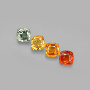 Achetez naturel 2,80ct multicolore saphir gems, coupe coussin, en provenance tanzanie chez gemselect. en stock, livraison internationale!