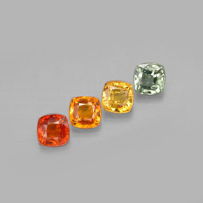 Achetez naturel 2,80ct multicolore saphir gems, coupe coussin, en provenance tanzanie chez gemselect. en stock, livraison internationale!