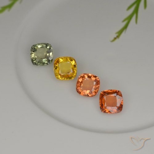 Achetez naturel 2,28ct multicolore saphir gems, coupe coussin, en provenance tanzanie chez gemselect. en stock, livraison internationale!