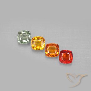 Achetez naturel 2,20ct multicolore saphir gems, coupe coussin, en provenance tanzanie chez gemselect. en stock, livraison internationale!