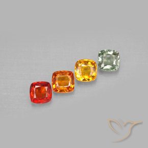 Achetez naturel 2,20ct multicolore saphir gems, coupe coussin, en provenance tanzanie chez gemselect. en stock, livraison internationale!