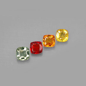 Achetez naturel 2,17ct multicolore saphir gems, coupe coussin, en provenance tanzanie chez gemselect. en stock, livraison internationale!