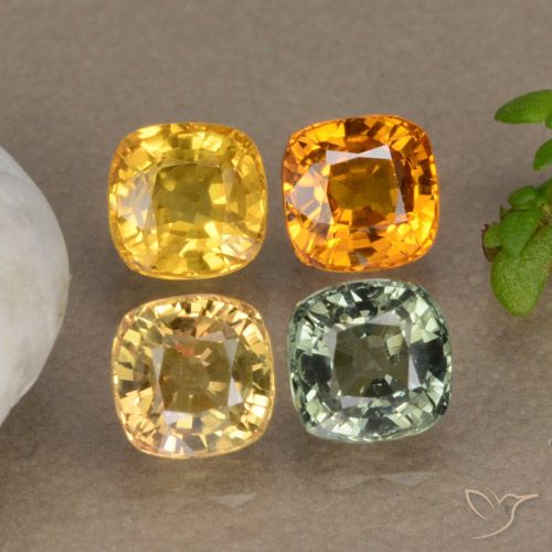 Achetez naturel 2,65ct multicolore saphir gems, coupe coussin, en provenance tanzanie chez gemselect. en stock, livraison internationale!