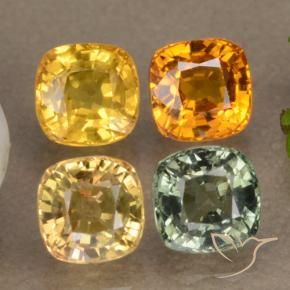 Achetez naturel 2,65ct multicolore saphir gems, coupe coussin, en provenance tanzanie chez gemselect. en stock, livraison internationale!