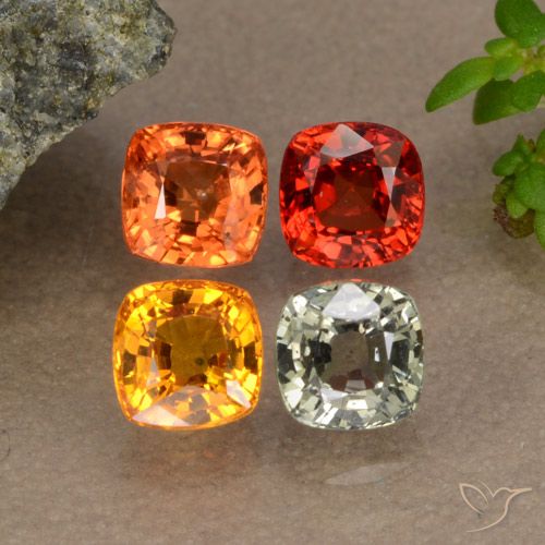 Achetez naturel 2,26ct multicolore saphir gems, coupe coussin, en provenance tanzanie chez gemselect. en stock, livraison internationale!