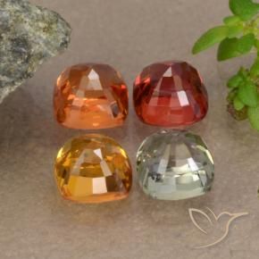 Achetez naturel 2,26ct multicolore saphir gems, coupe coussin, en provenance tanzanie chez gemselect. en stock, livraison internationale!