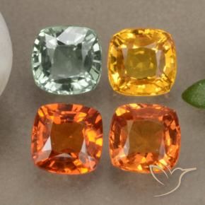 Achetez naturel 2,38ct multicolore saphir gems, coupe coussin, en provenance tanzanie chez gemselect. en stock, livraison internationale!