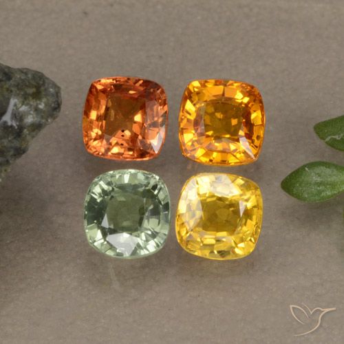 Achetez naturel 1,90ct multicolore saphir gems, coupe coussin, en provenance tanzanie chez gemselect. en stock, livraison internationale!