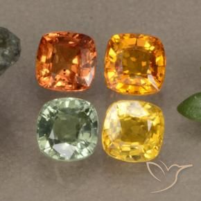 Achetez naturel 1,90ct multicolore saphir gems, coupe coussin, en provenance tanzanie chez gemselect. en stock, livraison internationale!