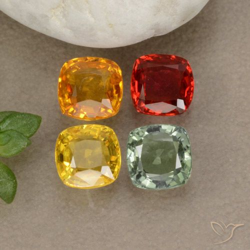 Achetez naturel 2,24ct multicolore saphir gems, coupe coussin, en provenance tanzanie chez gemselect. en stock, livraison internationale!