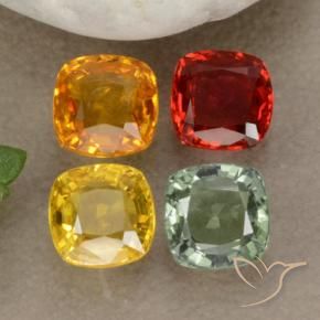 Achetez naturel 2,24ct multicolore saphir gems, coupe coussin, en provenance tanzanie chez gemselect. en stock, livraison internationale!