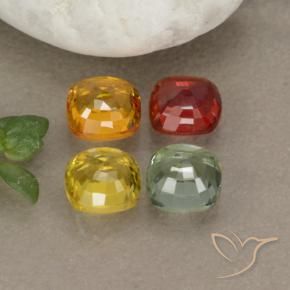 Achetez naturel 2,24ct multicolore saphir gems, coupe coussin, en provenance tanzanie chez gemselect. en stock, livraison internationale!