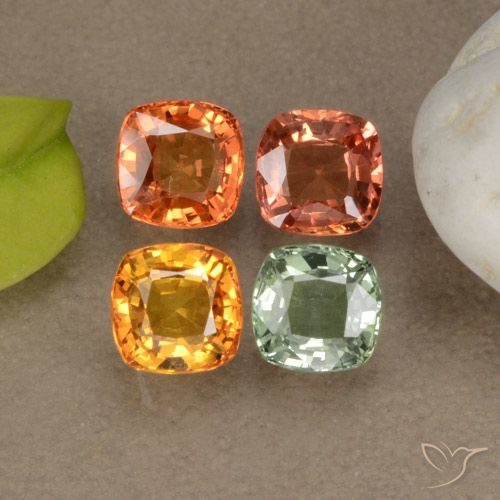 Achetez naturel 2,22ct multicolore saphir gems, coupe coussin, en provenance tanzanie chez gemselect. en stock, livraison internationale!