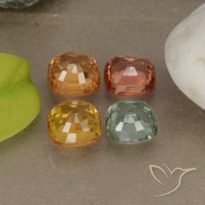 Achetez naturel 2,22ct multicolore saphir gems, coupe coussin, en provenance tanzanie chez gemselect. en stock, livraison internationale!