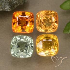 Achetez naturel 2,30ct multicolore saphir gems, coupe coussin, en provenance tanzanie chez gemselect. en stock, livraison internationale!
