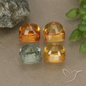 Achetez naturel 2,30ct multicolore saphir gems, coupe coussin, en provenance tanzanie chez gemselect. en stock, livraison internationale!
