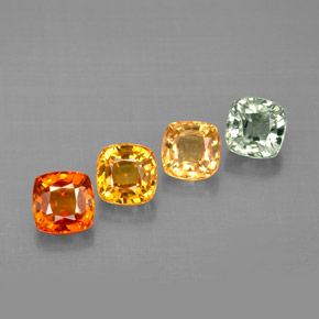 Achetez naturel ct multicolore saphir gems, coupe coussin, en provenance tanzanie chez gemselect. en stock, livraison internationale!