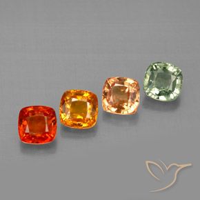 Achetez naturel 1,98ct multicolore saphir gems, coupe coussin, en provenance tanzanie chez gemselect. en stock, livraison internationale!