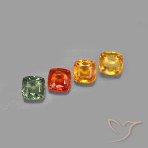 Achetez naturel 2,28ct multicolore saphir gems, coupe coussin, en provenance tanzanie chez gemselect. en stock, livraison internationale!