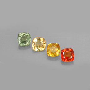 Achetez naturel 1,67ct multicolore saphir gems, coupe coussin, en provenance tanzanie chez gemselect. en stock, livraison internationale!