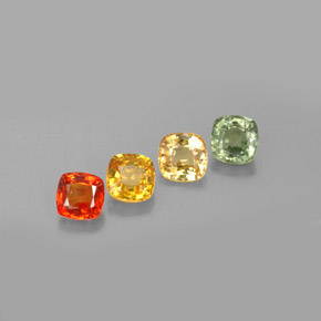 Achetez naturel 1,67ct multicolore saphir gems, coupe coussin, en provenance tanzanie chez gemselect. en stock, livraison internationale!