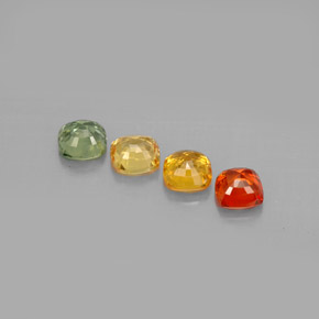 Achetez naturel 1,67ct multicolore saphir gems, coupe coussin, en provenance tanzanie chez gemselect. en stock, livraison internationale!