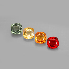 Achetez naturel ct multicolore saphir gems, coupe coussin, en provenance tanzanie (songea) chez gemselect. en stock, livraison internationale!