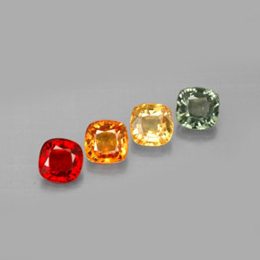 Achetez naturel ct multicolore saphir gems, coupe coussin, en provenance tanzanie (songea) chez gemselect. en stock, livraison internationale!