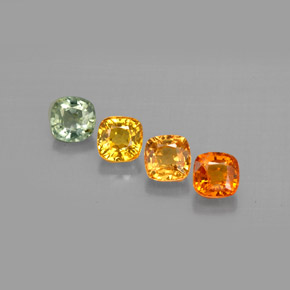 Achetez naturel ct multicolore saphir gems, coupe coussin, en provenance tanzanie (songea) chez gemselect. en stock, livraison internationale!